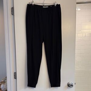 Vince pull on pants elastic waist.  Modal/viscose:elastane blend.